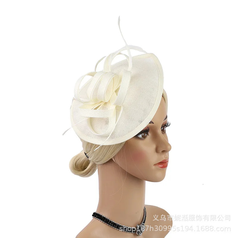 Elegant dangling hair charming hat for womens party hat bridal wedding performance race millionaire fancy headwear 250322