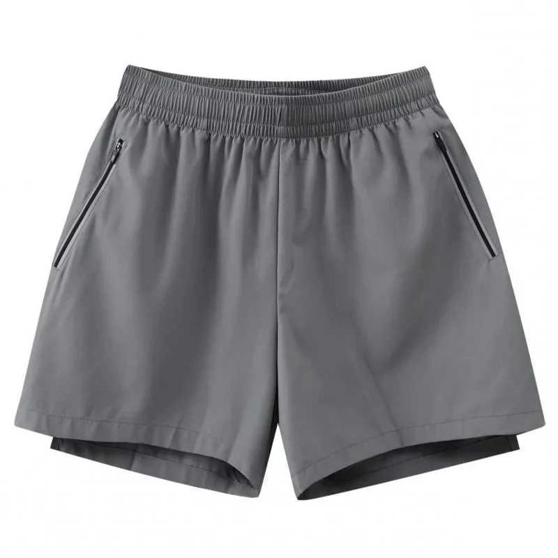 Mens Marathon Running Sweater Shorts with Zippered Pocket for Fitness Breathable Outdoor Training Shorts W250324