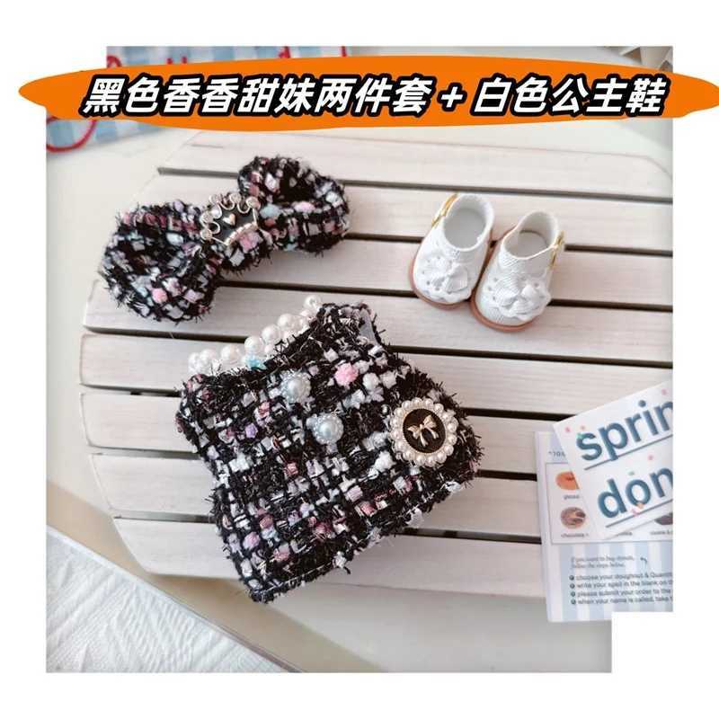 17cm Labubu doll accessories clothing high-end luxury design sweet wool set Labubu clothing cross body bag princess shoesXJ250324