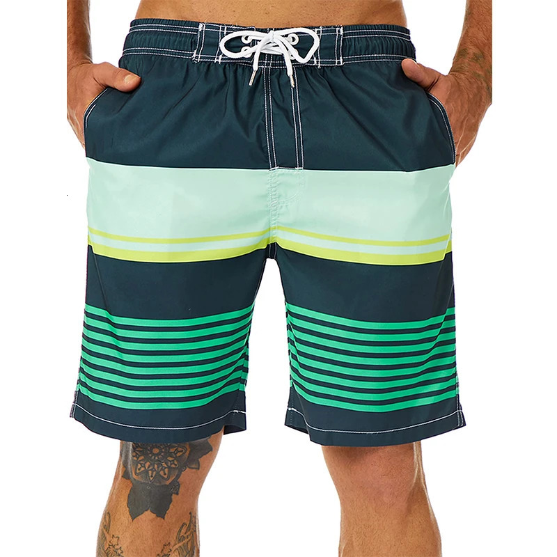 Striped graphic board shorts 3D printed y2k casual beach swimsuit homme 2023 summer Hawaiian surfing 250321