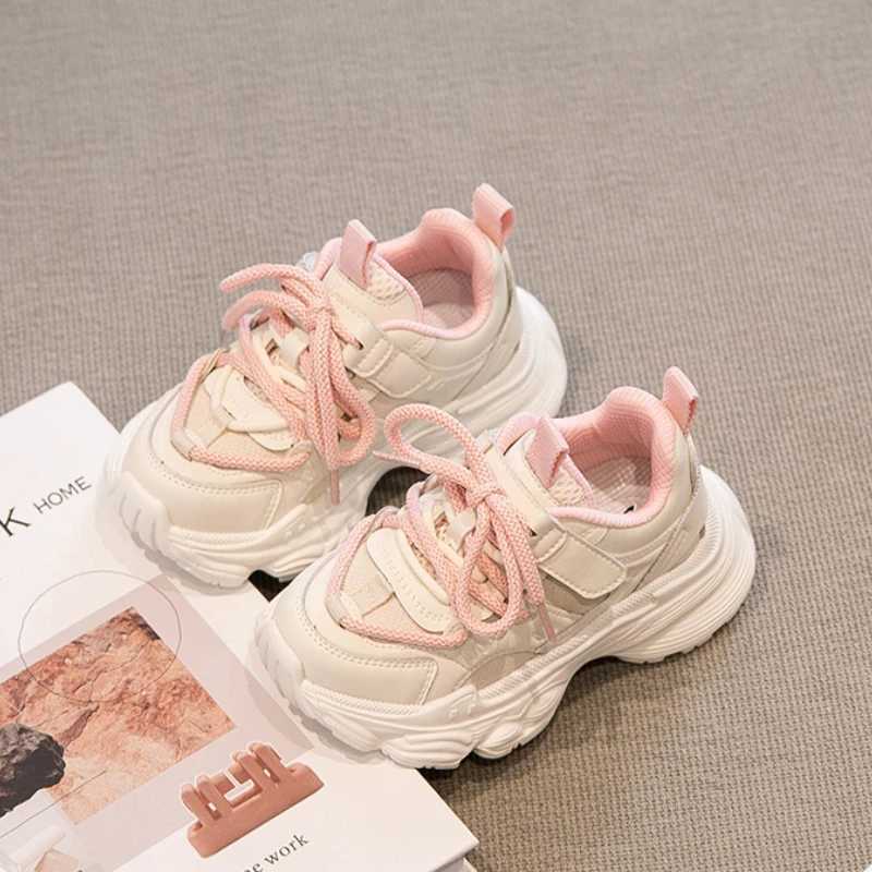 Girls fashion school sports shoes lightweight new childrens sports shoes childrens shoulder running basketball version childrens sports shoes W250324