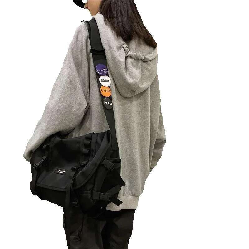 Tilorraine Trendy Locomotive Covered Messenger 2022 Japanese Korean Street Leisure Single Shoulder Crossbody Bag Unisex