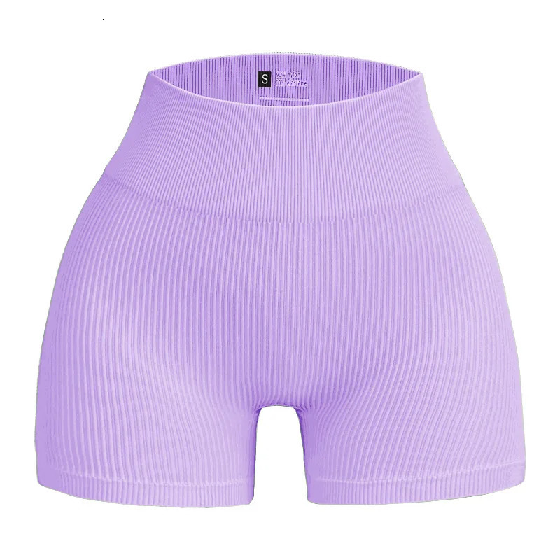 Womens ribbed knitted shorts seamless yoga elastic high waisted sexy buttocks lifting cycling running threepoint 250324Z