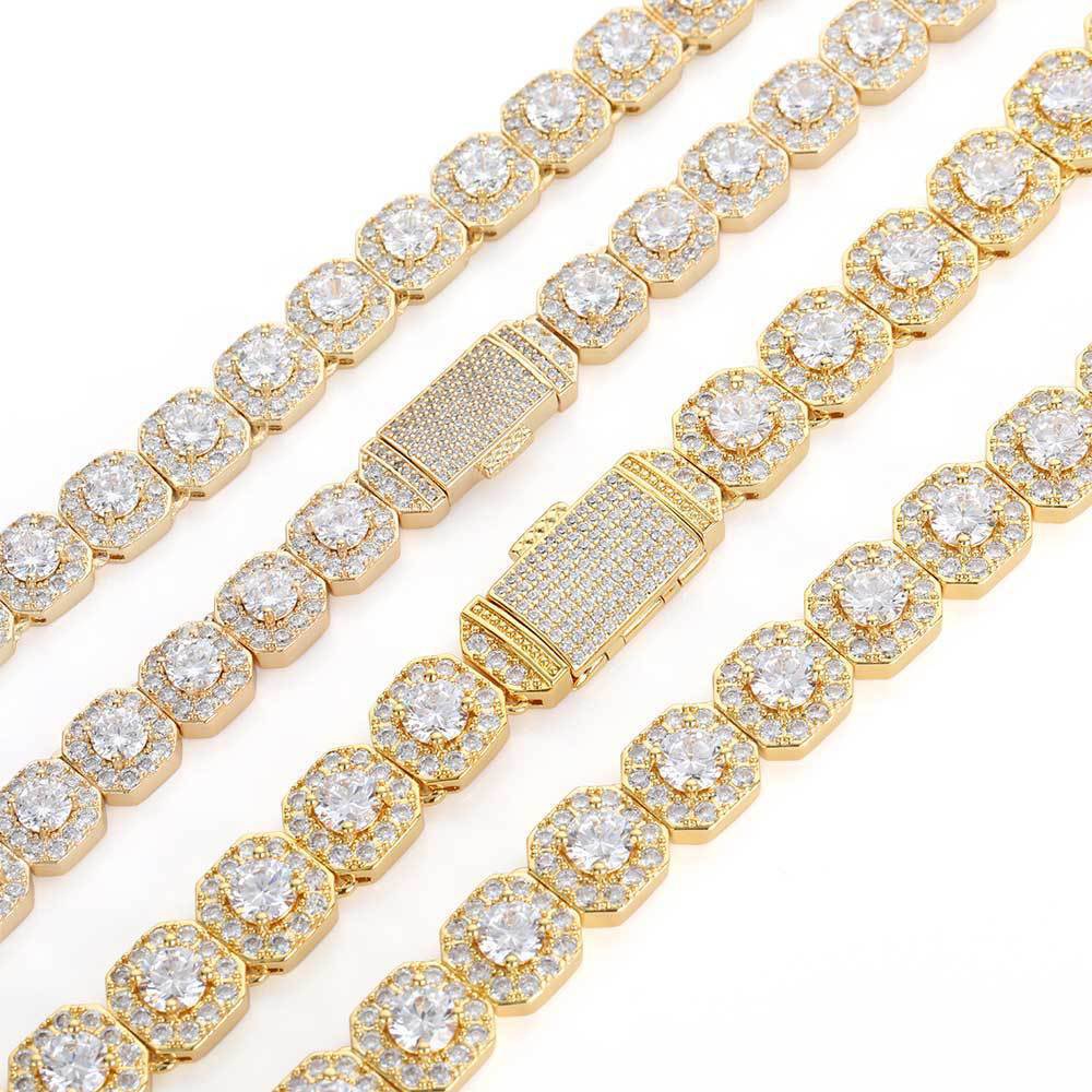 By testing designer Ice out Sier Moissanite k high quality Hip Hop Jewelry for men sugar cube chain