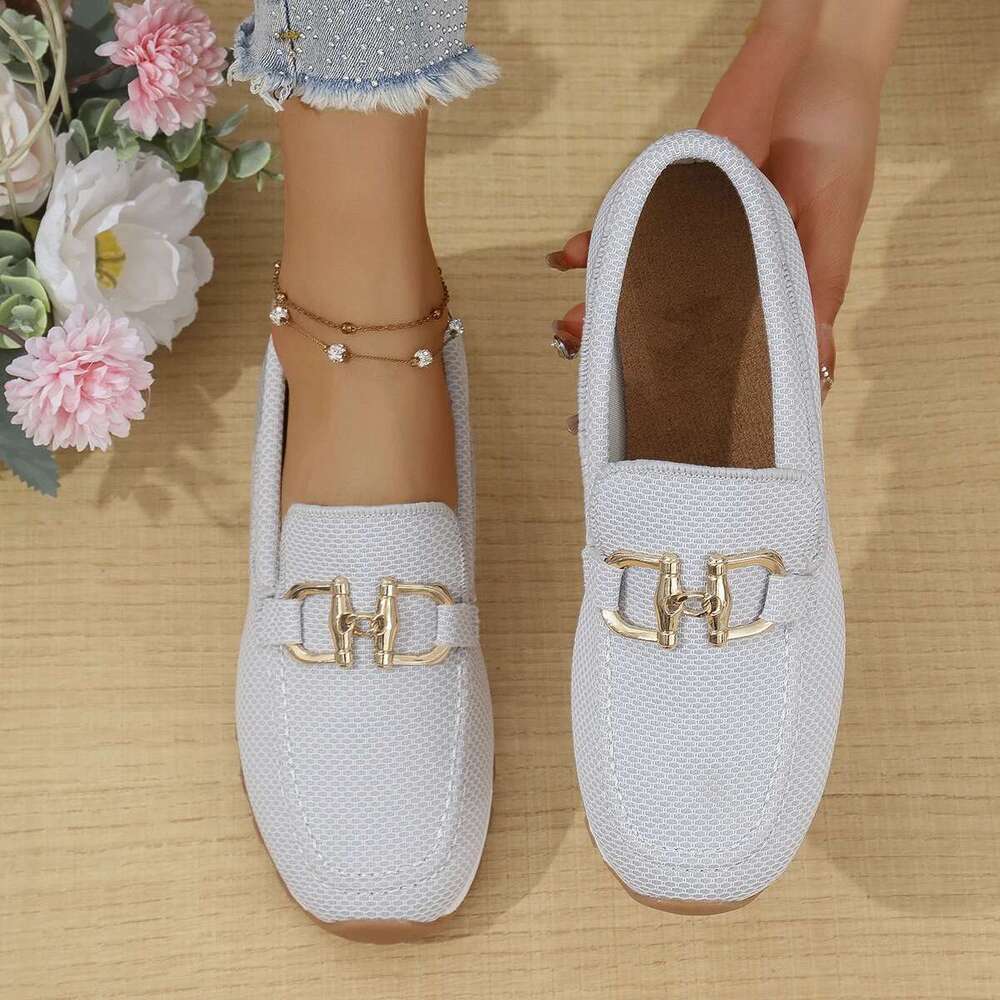 Women's loafers fashionable versatile solid color women's high quality spring and autumn casual flat shoes