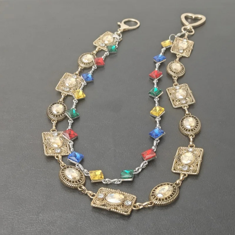 Retro Agate Colorful Pants Chain Styles For Men And Women Light Goods Waist Accessorie Ones Waist Hip Hop Jewelry250318