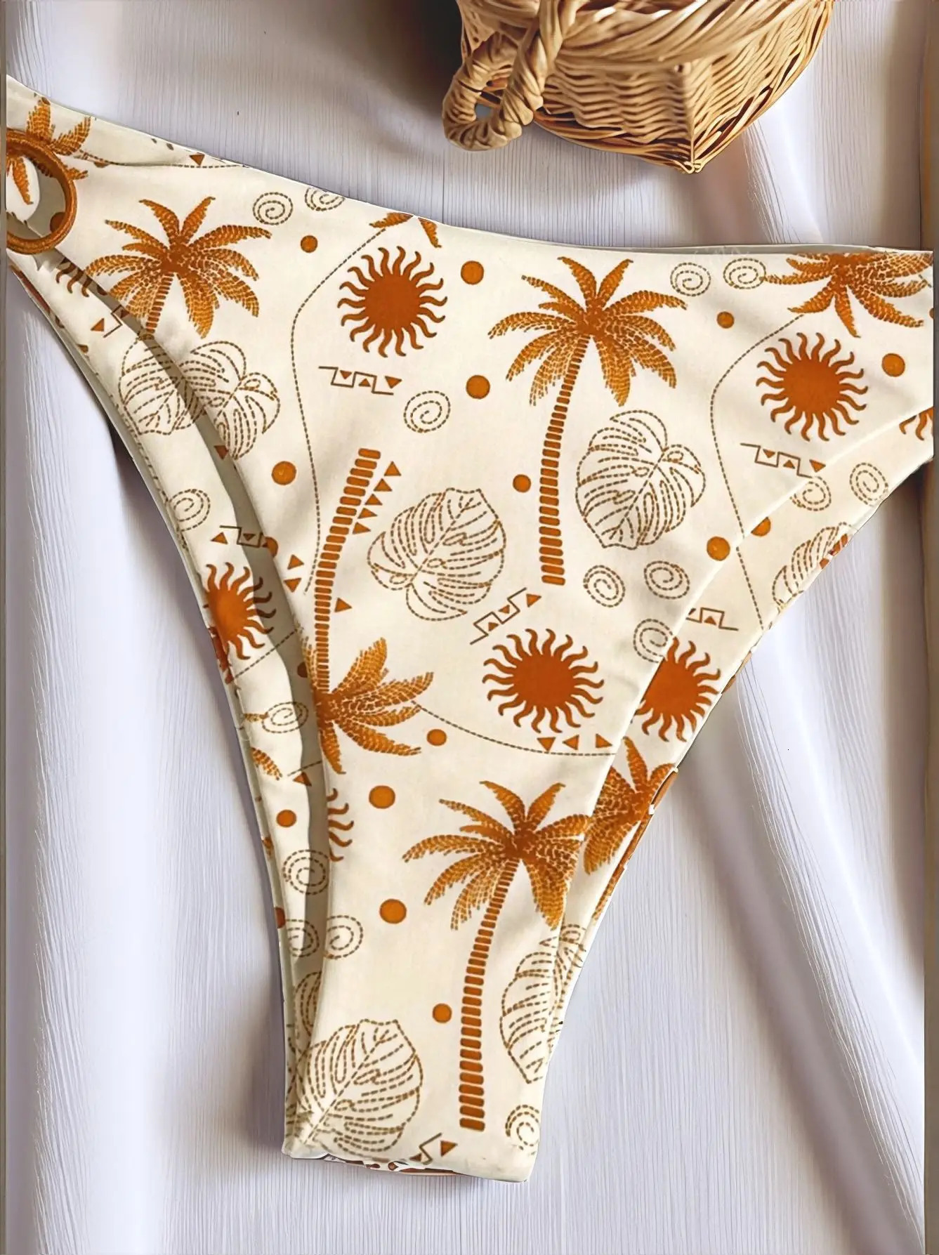 Printed push up with swimsuit set builtin chest cushion beach 2piece bikini 250321