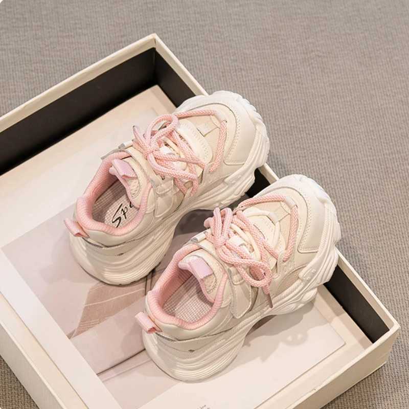 Girls fashion school sports shoes lightweight new childrens sports shoes childrens shoulder running basketball version childrens sports shoes W250324