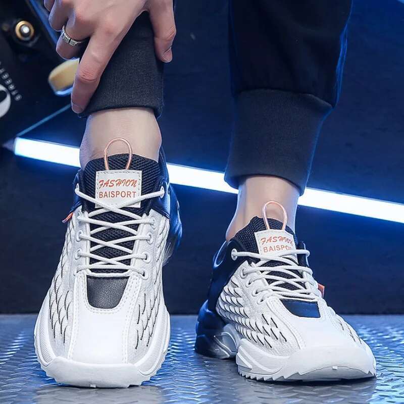 Summer Lightweight Breathable Sneakers Brand Lace-up Platform Training Shoes Male Basketball Shoe Tennis Mascuo
