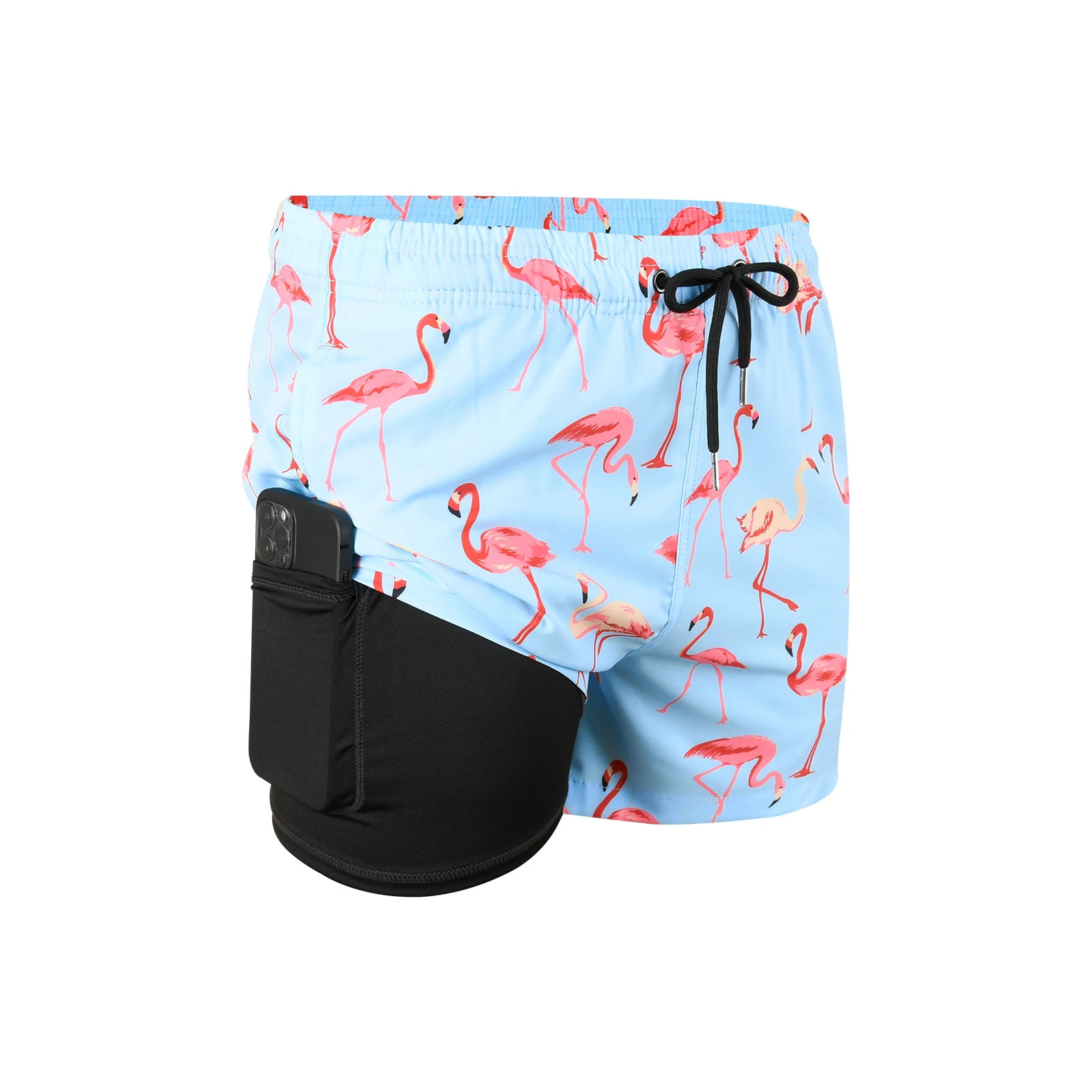 Summer Polyester Digital Printed AntiEmbarrassment QuickDrying Plus Size Boxer Swim Trunks Suitable For Springs I 250321