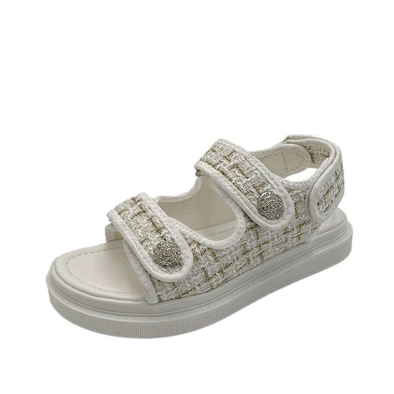 2025 hot new free shipping designer sandals for womens flat sandals black white Summer new thick soled outdoor sandals
