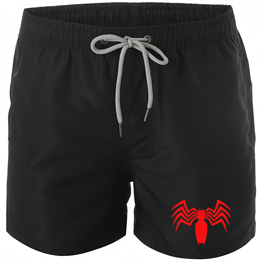 2024 spider Print Quick Dry Swimming Shorts For Men Swimwear Man Swimsuit Swim Trunks Summer Bathing Beach Wear Surf Boxer Brie 250321