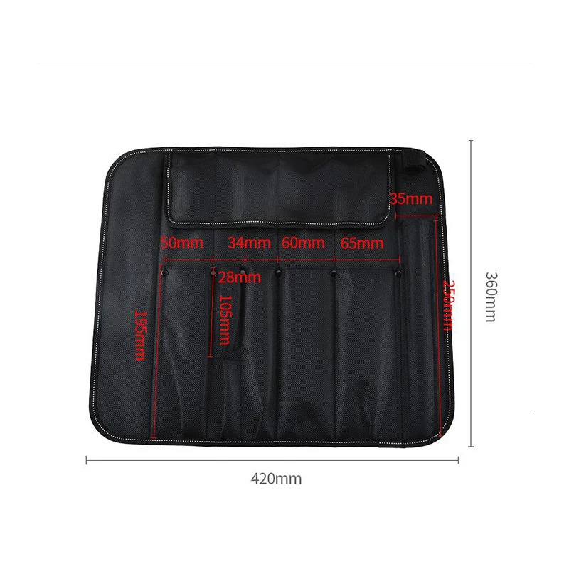 Kitchen Cooking Chef Knife Roll Bag Suitcase Portable Durable Storage 6 Bags Black Tool Holder 250324