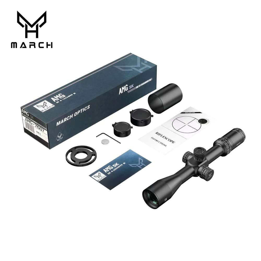 MARCH SK 4-16x44 FFP Tactical Caza Riflescope 1/4MOA ing Lunetas For Hunting Airsoft Optical Sight Carbine Sniper Scope