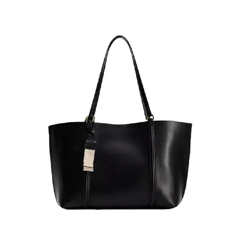 Fashion handbag PU womens leather bag black large capacity shoulder bag travel shopping bag Z250324