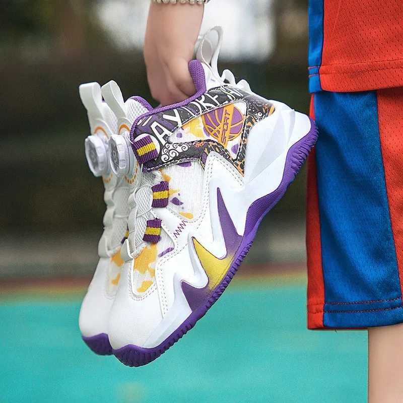 Fashion Childrens Sports Shoes 2025 New Arrival Childrens Basketball Shoes Casual Sports Shoes Boys and Girls Breathable Fitness Coach W250324