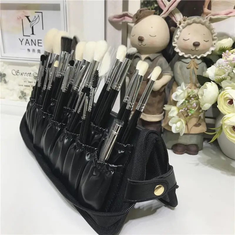 29 hole professional folding waterproof womens makeup brush tool bag organizer travel powder cosmetics set toilet box holder 250320