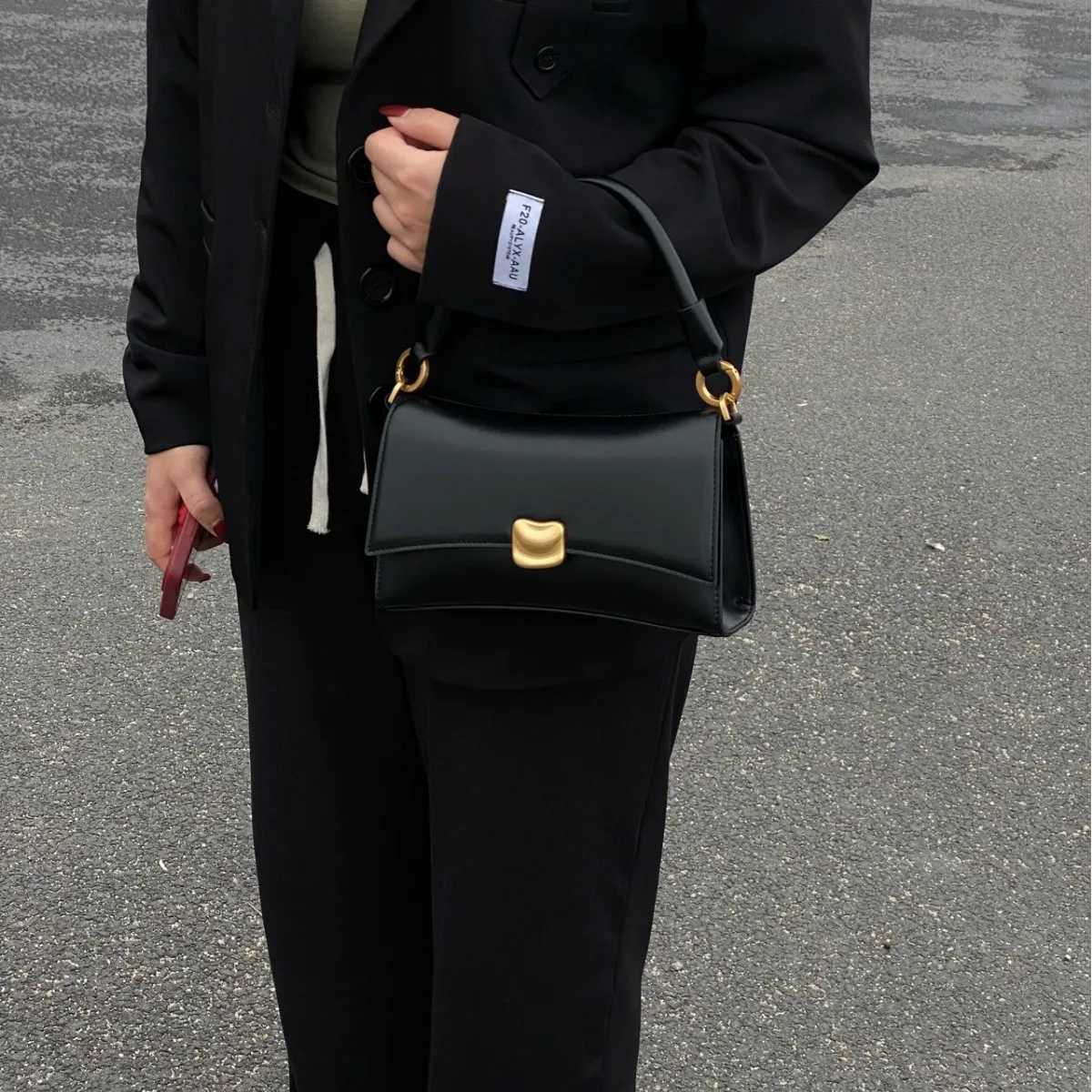 Luxury Designer Lock PU Leather Womens Handbag Casual Crossbody Bag Flap Tote Y250324