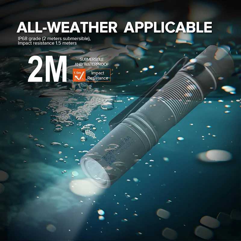 ACEBEAM Pokelit AA Titanium EDC Flash 1000 Lumens 114m 14500 Rechargeable Battery Compact Daily EDC Z250325