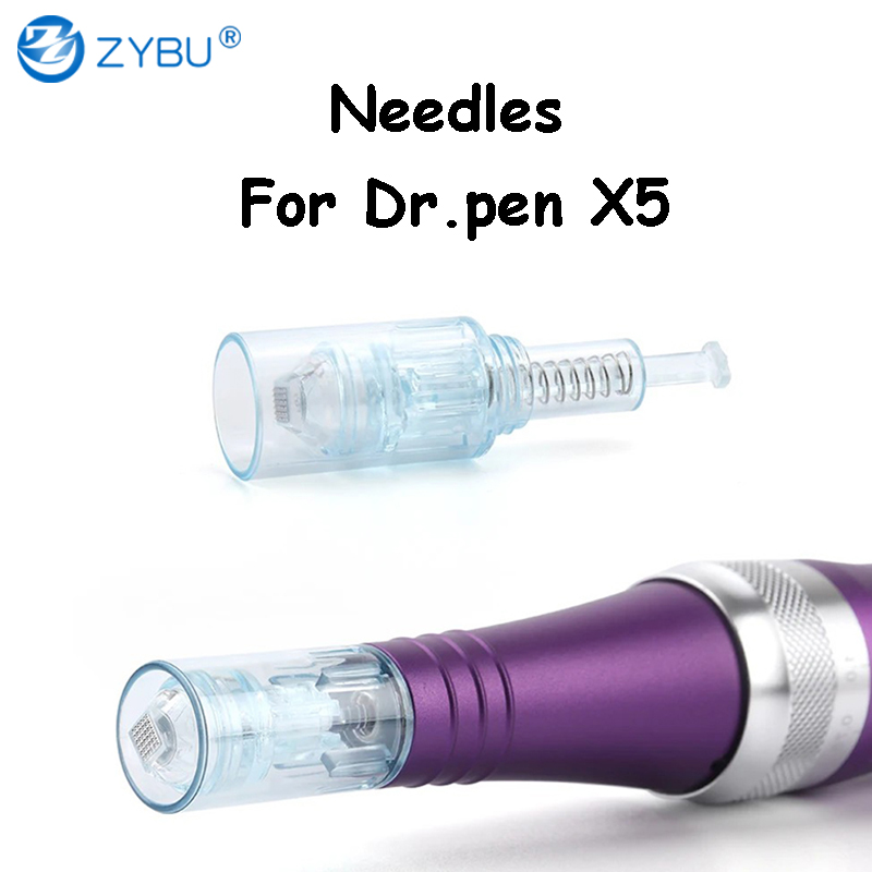 50pcs Dr Pen Screw Needle Cartridge Dr.pen Ultima X5 Replacement Microneedling Cartridges 9/12/24/36/42/Nano Pin Round 3D 5D Dermapen Needling Stamp M