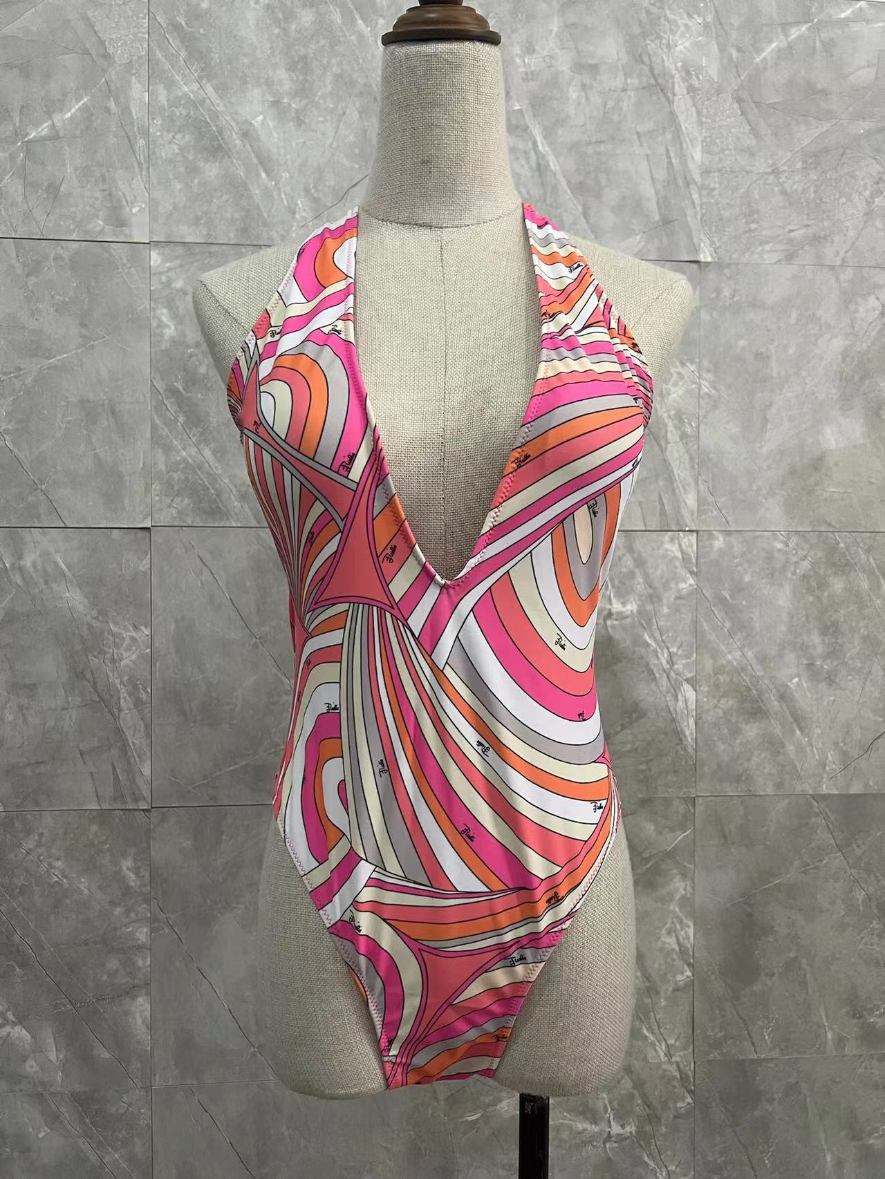Women's Swimwear 2025 Striped Bikini Scarf Beachwear Women Swimsuit Three Piece Of Bathing Suit Thong