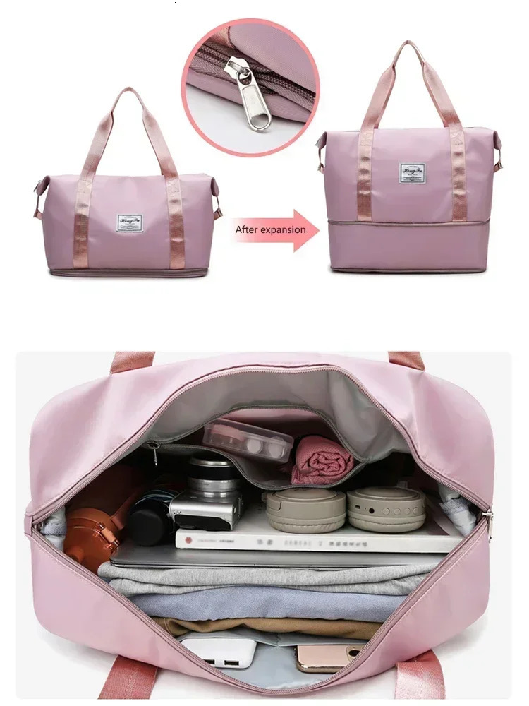 Carry On Travel Duffle Bag Nylon Capacity Storage Luggage Handbag Waterproof Sports Gym Tote Bags for Women Large 250327