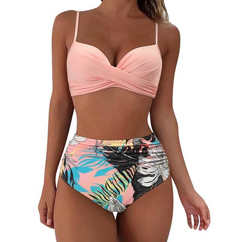 Two piece sexy swimsuit 2024 womens bikini swimsuit beachwear push up solid summer swimsuit Triang bikini swimsuit low waistXJ250324