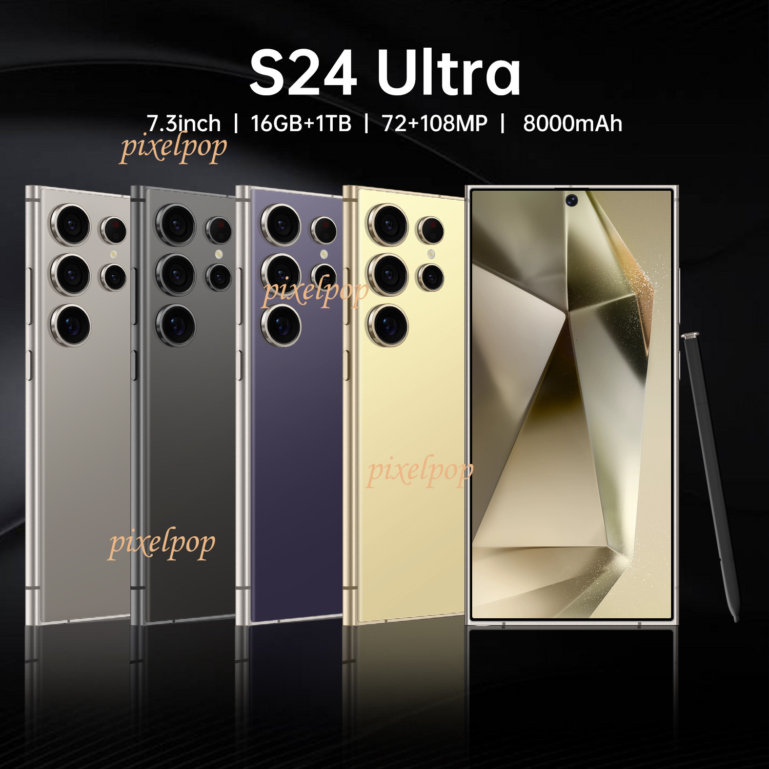 New S24 Ultra phone 4G 16+1TB high-end 7.3-inch smartphone Cell Phones Unlock Touch Screen Phone Androids Camera Telephone HD Display Face Recognition