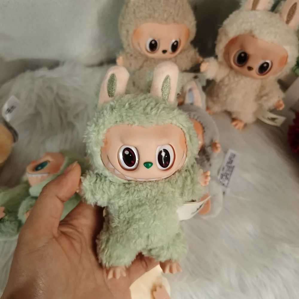 17cm Pop Mart Cute Labubu Fabric Mysterious Blind Box Heart Rhythm Macaron Series Doll Labu Fabric Plush Backpack Pendant Toy GiftT250325