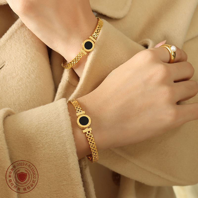 jewelry gold jewlery Gold Plated Stainless Steel Daily Outfit designer bracelet women bracelets bangle armband
