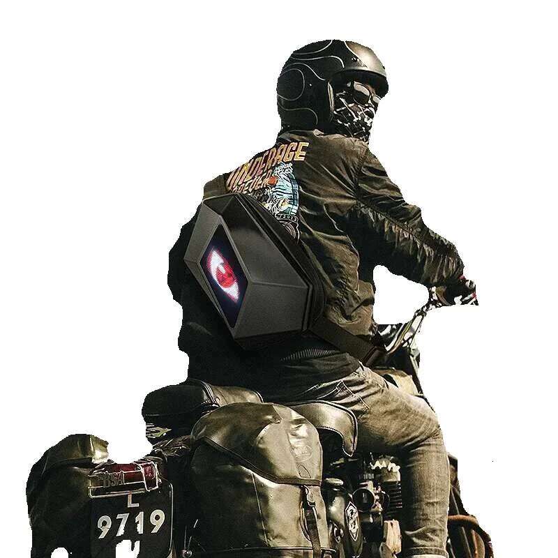 LED Smart Display Men Chest Motorcycle Cycg Travel Shoulder Custom DIY Sport Waterproof Crossbody Bag For Woman