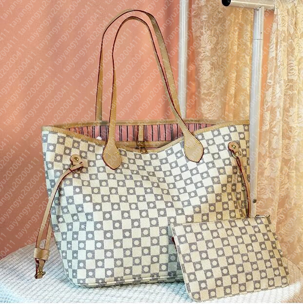 2024 designer bag 2pcs Set Naverfull Enbossed Flower Women Cross body Handbag Shoulder Bags Composite bag Lady Clutch Tote Bag shopping Female Coin Purse Wallet