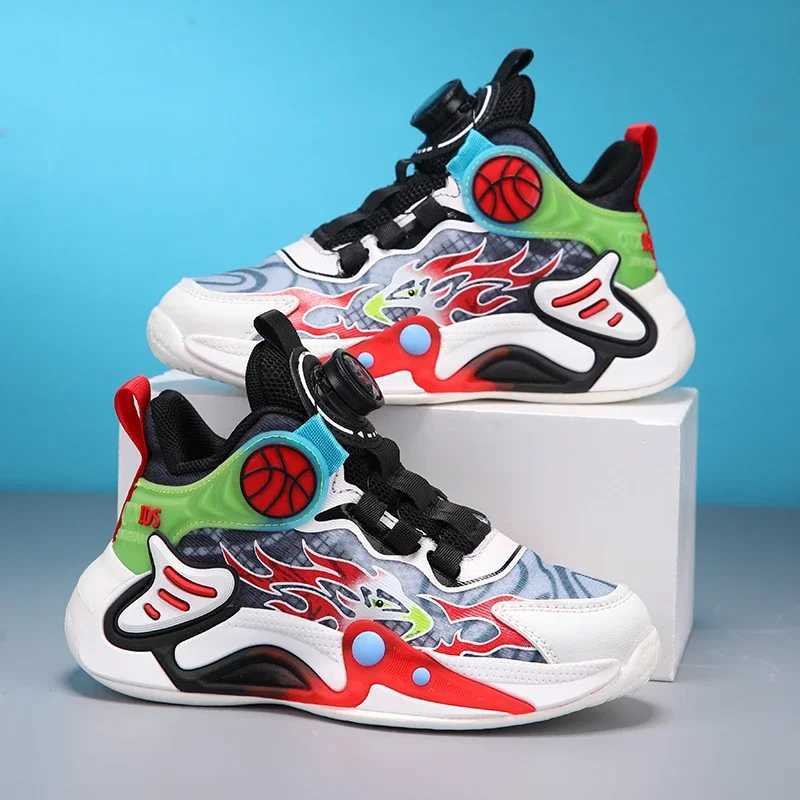 Childrens shoes boys sports shoes luxury top-level childrens basketball sports shoes 4-12 year running coach shoes W250324