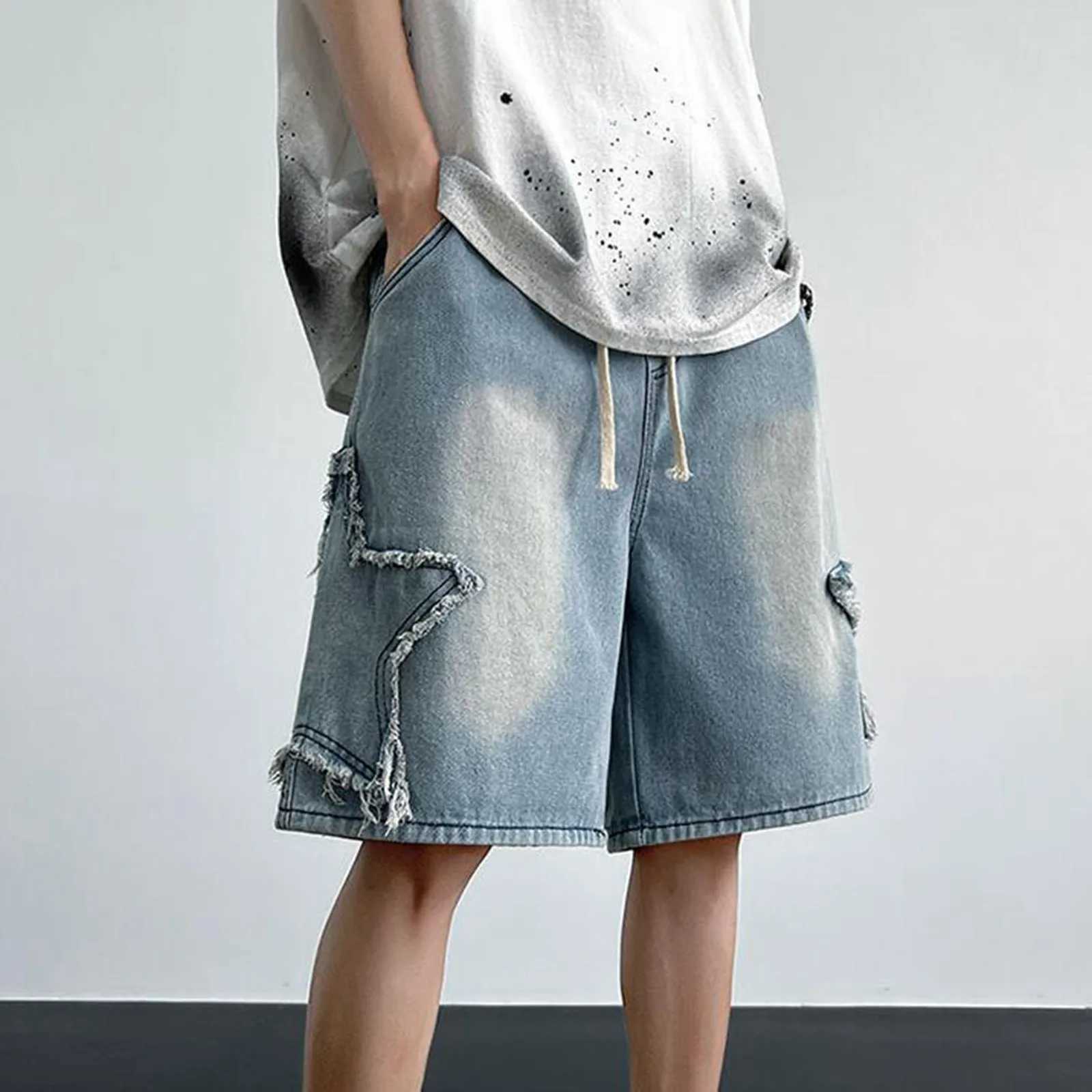Summer casual workwear shorts mens loose sports pants Mens Denim Shorts Summer Design Casual Hip Hop Everything mens clothing T250603
