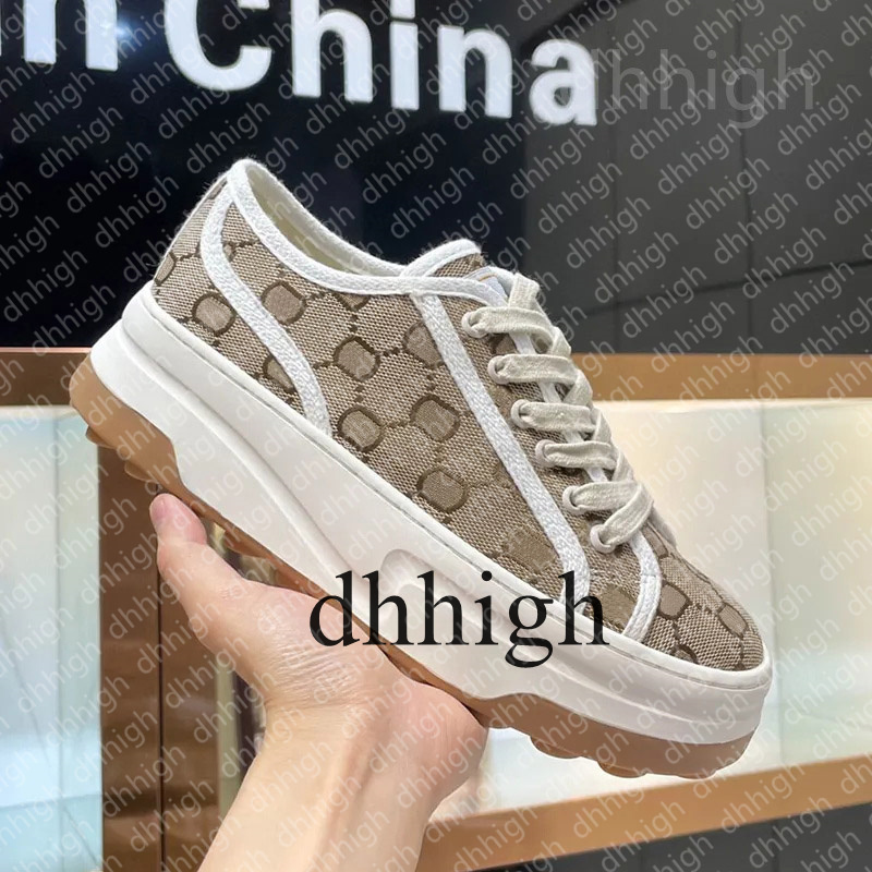 Designer Women Casual Shoes Italy low-cut 1977 Sneaker Beige Ebony Canvas Tennis Shoe Fabric Trims 35-46 Tennis sports shoes 35-45