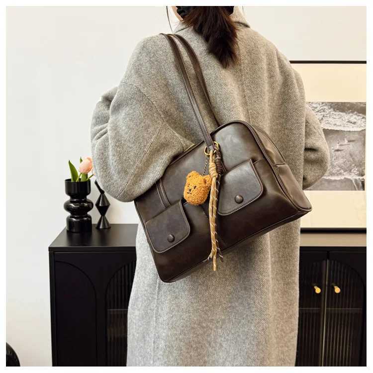 Top Quality Brand High Quality New Style Free Delivery Designer Bag Crossbody Bag: Designer PU Leather Bag With Retro Pendent - Stylish Bucket Shoulde