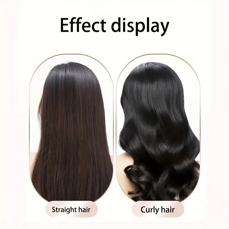 Wireless 2-in-1 Curler and Straightener - Portable Ceramic Tablet Clip 250324