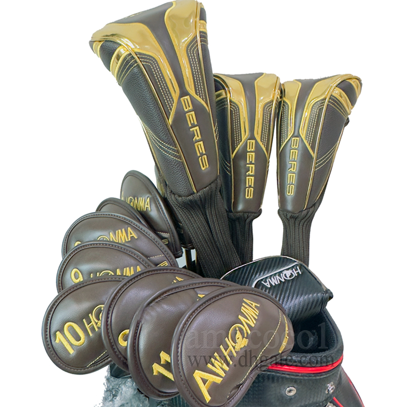 Golf Clubs Headcover Full HONMA S-09 Golf Headcover Golf Driver and Irons Putter Clubs Head Cover Wood Headcover