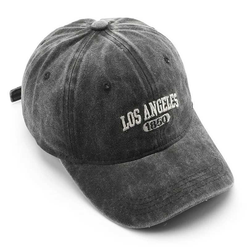 Womens casual baseball cap mens cotton soft top cap unisex Los Angeles embroidered buckle cap hiking sun hatXJ250325