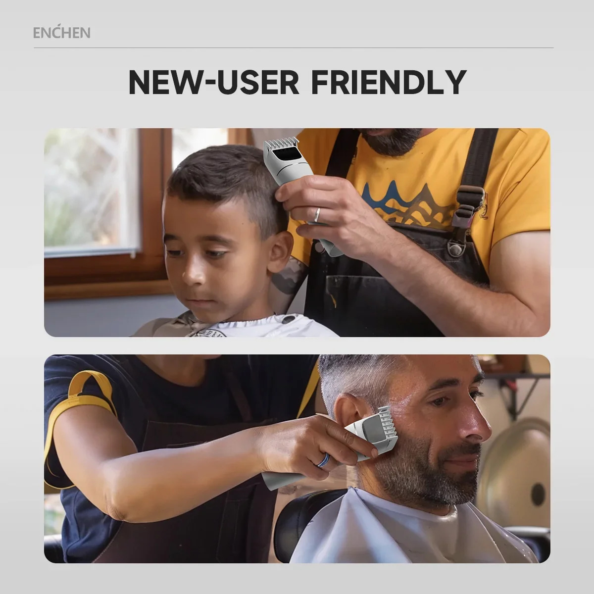 ENCHEN Hair Clipper Hair Trimmer Hair Cutting Machine Beard Shaver Cordless Adjustable Body Trimmer for Men Travel Lock Boost 2 250324