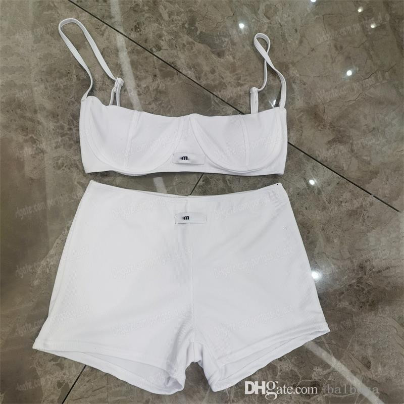 Designer Women Tank Underwear Luxury Sports Bra And Shorts Sets Casual Yoga Brief Set Split Summer Outfis