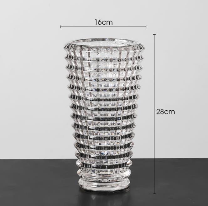 Light and Luxurious Crystal Glass Vases Transparent Decorative Decorations Flower Arrangement Water Culture and Flowers