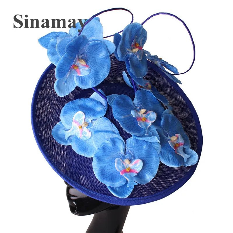 kentucky Tea Party Fascinator Hat Sinamay Flowers Wedding Church Oversized Racing Season Pography Headwear 250324