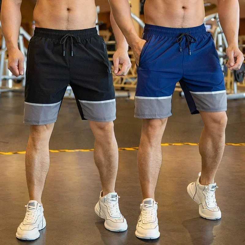 Mens beach shorts mens gym fitness shorts joggers basketball sportswear bodybuilding loose fit plus zipper pocket W250324