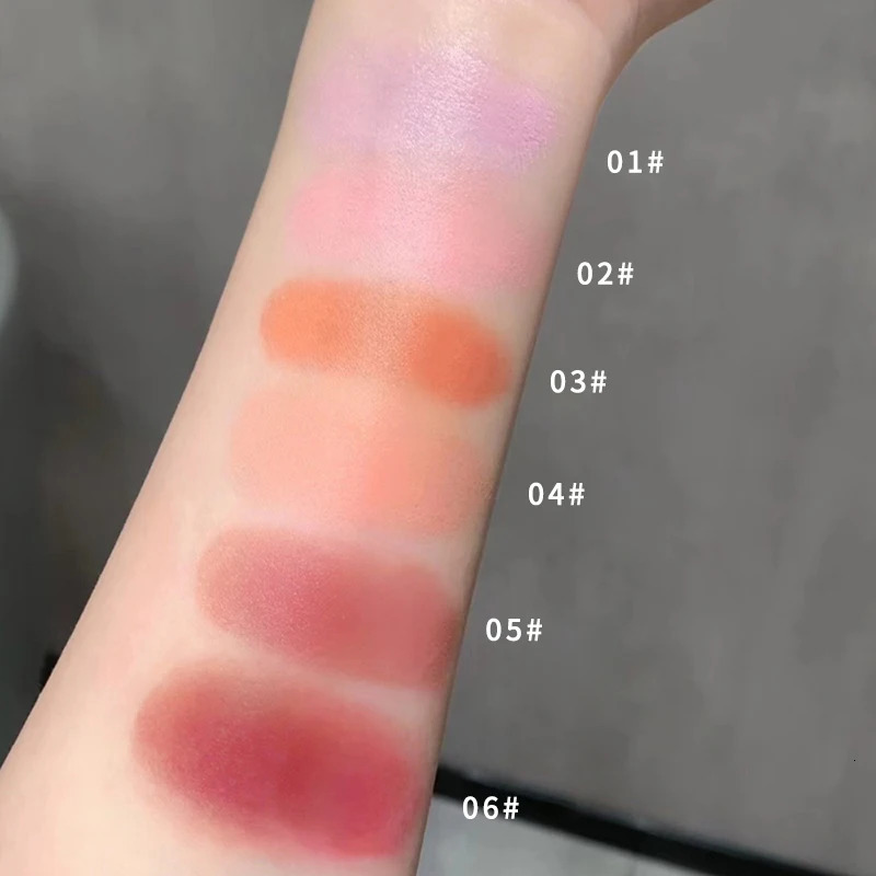 Small pink bullet blush paste expansion color monochrome blush purple shrink milk powder natural matte girl 250324