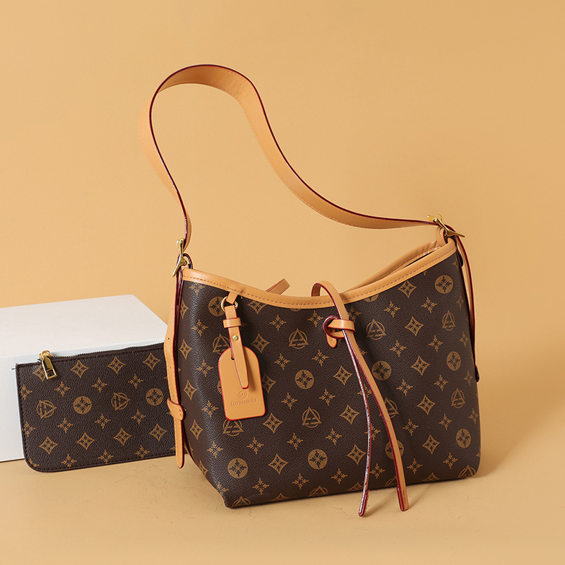 High-end large-capacity women's bag 2025 new style Printed Versatile and fashionable tote bag Elegant ladies' shoulder and crossbody bag