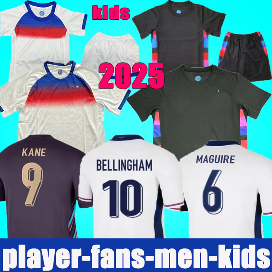 2025 Soccer Jerseys BELLINGHAM FODEN TOONE GORDON WATKINS PALMER MAINOO ENGlandS Football Shirt WHITE BRIGHT KANE STERLING RASHFORD SANCHO GREALISH Men Kids Kit