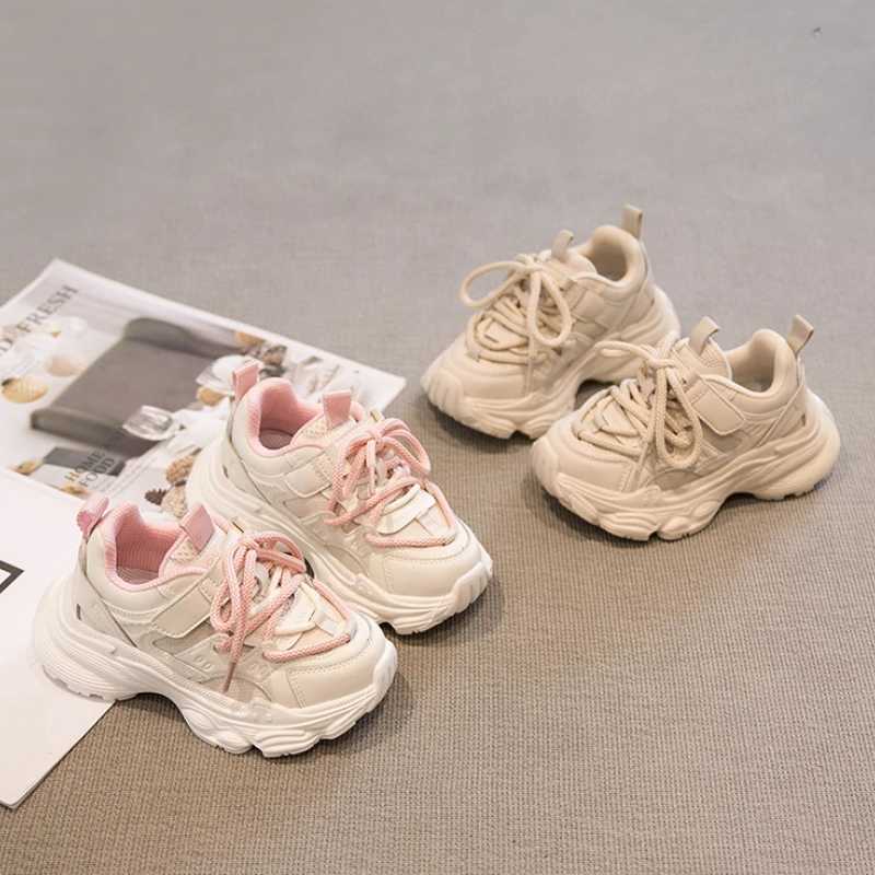 Girls fashion school sports shoes lightweight new childrens sports shoes childrens shoulder running basketball version childrens sports shoes W250324