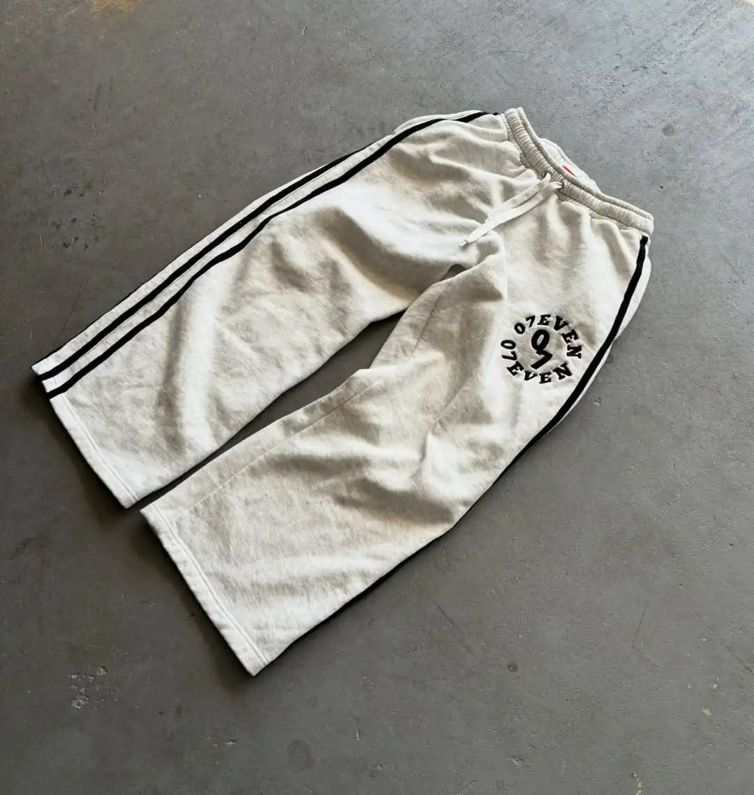 fashion digital letter ed zipper hoodie Y2K stripe men clothing Harajuku women casual sports pants suit tracksuit 250324