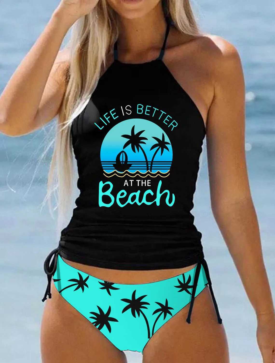 New womens summer bikini set holiday style two-piece swimsuit womens sexy swimsuit two-piece set S-6XLXJ250324